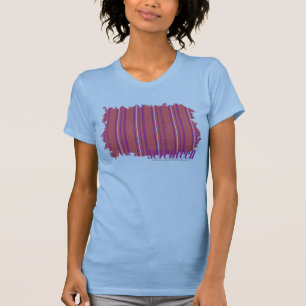 Dünnes Streifen-Rosa 2 T-Shirt