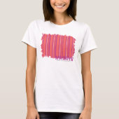 Dünnes Streifen-Rosa 2 T-Shirt (Vorderseite)