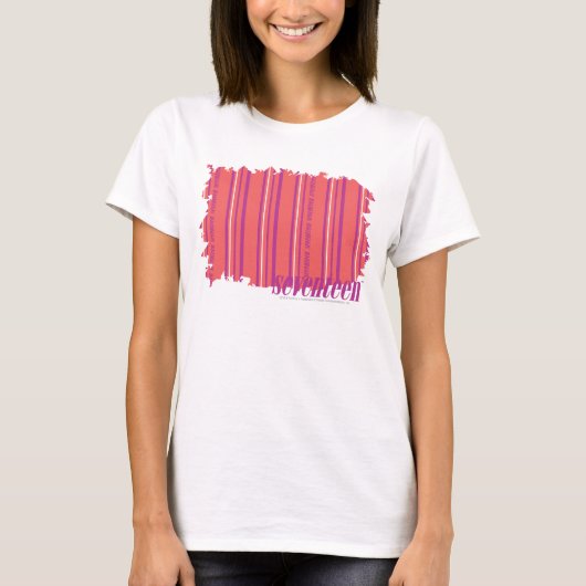 Dünnes Streifen-Rosa 2 T-Shirt (Vorderseite)