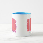 Dünnes Streifen-Rosa 2 Tasse (Zentrum)