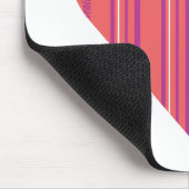 Dünnes Streifen-Rosa 3 Mousepad (Ecke)
