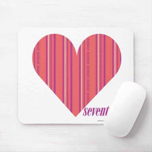 Dünnes Streifen-Rosa 3 Mousepad (Mit Mouse)