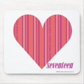 Dünnes Streifen-Rosa 3 Mousepad (Vorne)