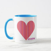 Dünnes Streifen-Rosa 3 Tasse (Links)