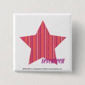 Dünnes Streifen-Rosa 4 Button (Vorderseite)