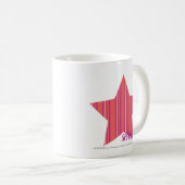 Dünnes Streifen-Rosa 4 Kaffeetasse (VorderseiteRechts)