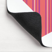 Dünnes Streifen-Rosa 4 Mousepad (Ecke)