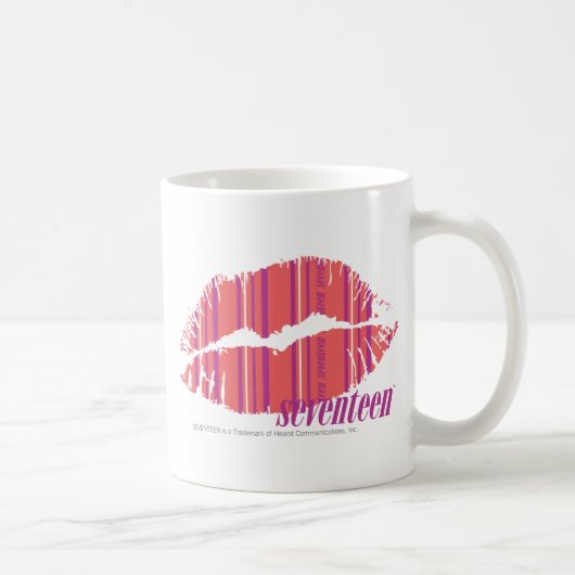Dünnes Streifen-Rosa Kaffeetasse (Rechts)