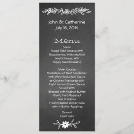 Dünnes Tafel-Blick-Hochzeits-Tabellen-Menü Menükarte