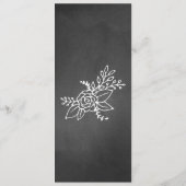 Dünnes Tafel-Blick-Hochzeits-Tabellen-Menü Menükarte (Rückseite)