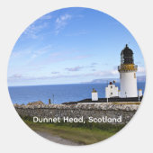 Dunnet Head, Schottland, Runder Aufkleber (Vorderseite)