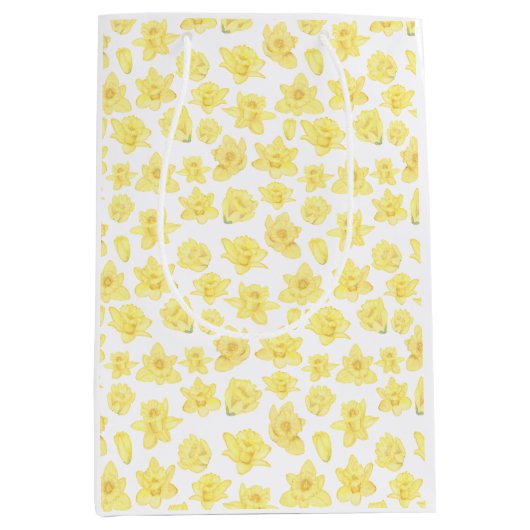 Dünnfarben florale mittelgroße Geschenktüte (Vorderseite)