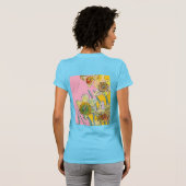 Dünngelbe Daffodien Blumenkohl Aquarell Blume T-Shirt (Schwarz voll)