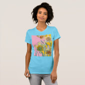 Dünngelbe Daffodien Blumenkohl Aquarell Blume T-Shirt (Vorne ganz)