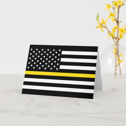 Dünngelbe Linie - Amerikanische Flagge Karte (Gelbe Blume)