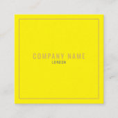 Dünngoldener Neon gelb Quadratische Visitenkarte (Vorderseite)