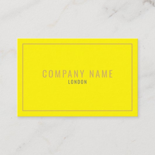 Dünngoldener Neon gelb Visitenkarte (Vorderseite)