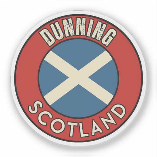 Dunning, Schottland Aufkleber (Vorderseite)