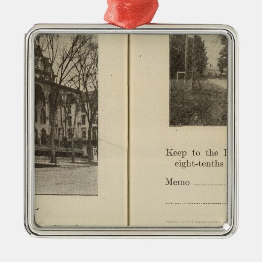 Dunning Straße Saratoga Springs Ornament Aus Metall (Vorne)