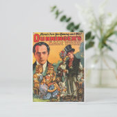 DUNNINGER PULP MAGAZINE COVER POSTKARTE (Stehend Vorderseite)