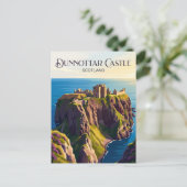 Dunnottar Castle Schottland Postkarte (Stehend Vorderseite)