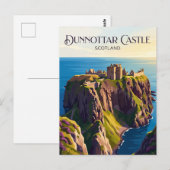 Dunnottar Castle Schottland Postkarte (Vorne/Hinten)