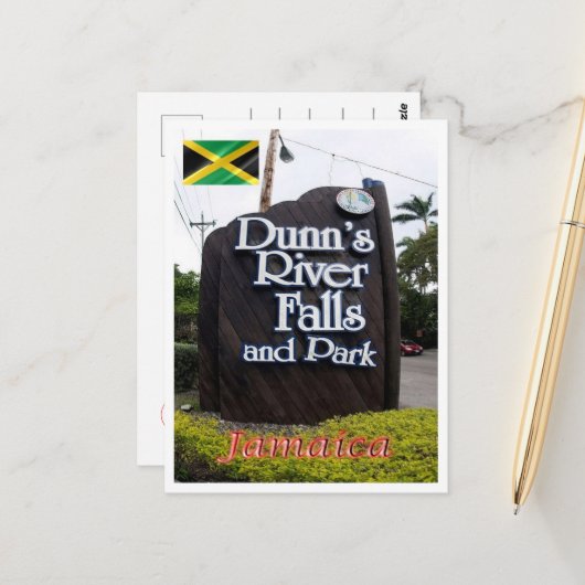 Dunn's River Falls and Park - Jamaika - Postkarte (Vorderseite/Rückseite Beispiel)
