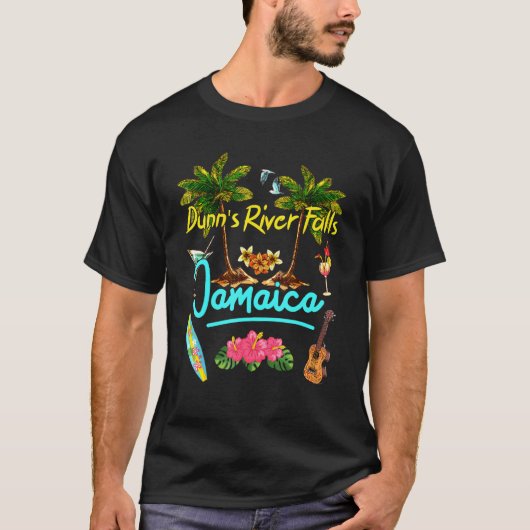 Dunns River Falls Jamaica Beach Summer Sun Set Pal T-Shirt (Vorderseite)