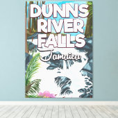 Dunn's River Falls Jamaica Reiseplakat Leinwanddruck (Insitu (Holzboden))