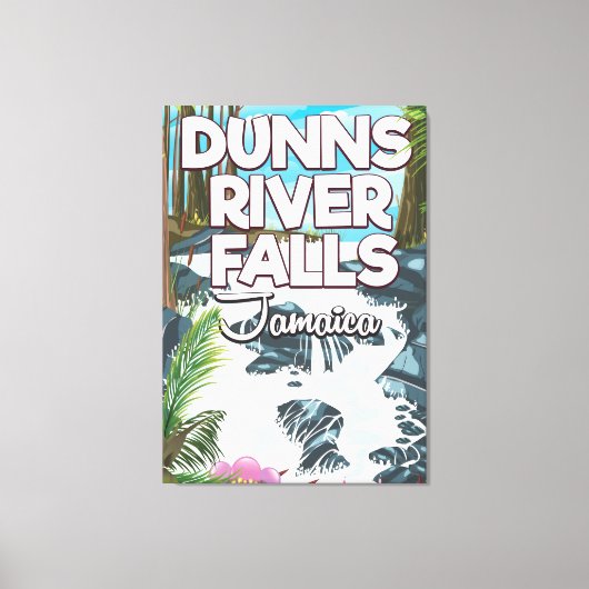 Dunn's River Falls Jamaica Reiseplakat Leinwanddruck (Vorderseite)