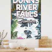 Dunn's River Falls Jamaica Reiseplakat Poster (Küche)
