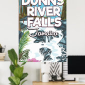 Dunn's River Falls Jamaica Reiseplakat Poster (Heimbüro)