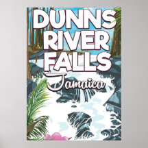 Dunn's River Falls Jamaica Reiseplakat