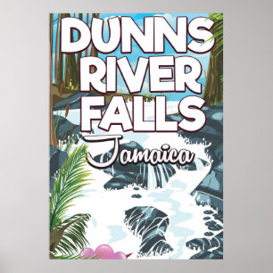 Dunn's River Falls Jamaica Reiseplakat Poster