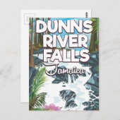 Dunn's River Falls Jamaica Reiseplakat Postkarte (Vorne/Hinten)
