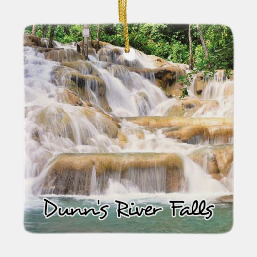 Dunn's River Falls Jamaica schließt Keramikornament (Vorderseite)