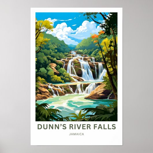 Dunn's River Falls Jamaica Travel Print Poster (Vorne)
