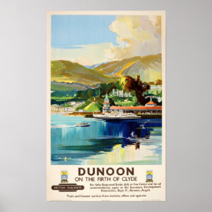 Dunoon auf dem Firth of Clyde Vintage Travel Poster