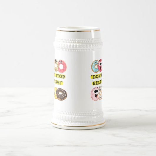 Dunot Stopp Glaube - Donuts Zitat Bierglas (Mittel)