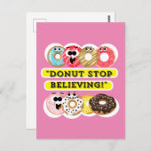 Dunot Stopp Glaube - Donuts Zitat Postkarte (Vorne/Hinten)