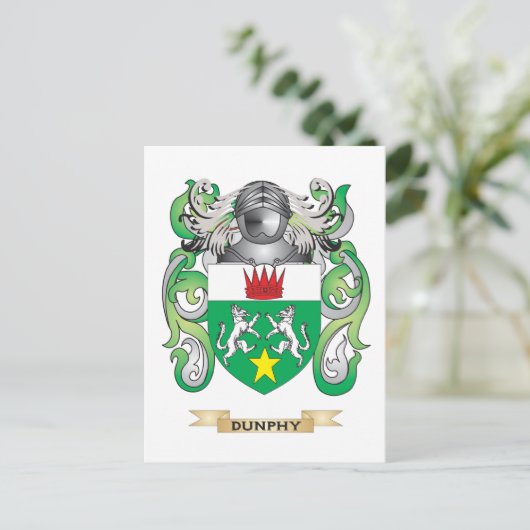 Dunphy Coat of Arms Postkarte (Stehend Vorderseite)