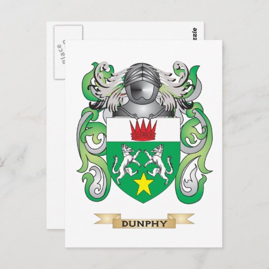 Dunphy Coat of Arms Postkarte (Vorne/Hinten)