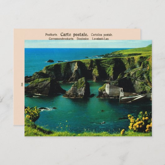 Dunquin harben, Derry, Irland, Vintage Postkarte (Vorne/Hinten)