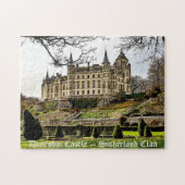 Dunrobin-Burg im Sutherland Clan im Herbst Puzzle (Horizontal)