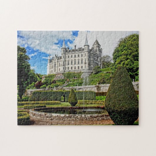 Dunrobin Burgarchitektur Foto Puzzle (Horizontal)
