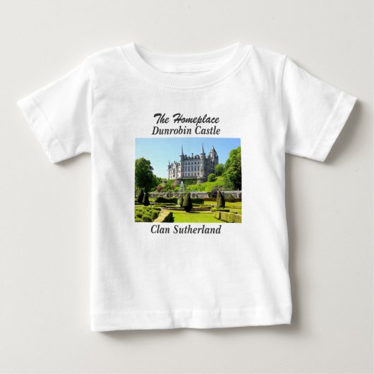 Dunrobin Castle - Clan Sutherland Baby T-shirt (Vorderseite)
