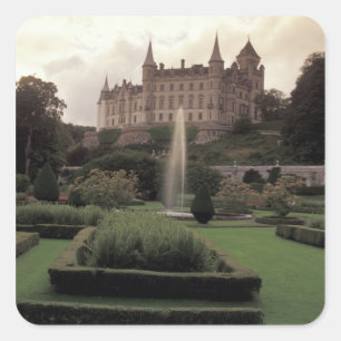 Dunrobin Castle, Schottland Quadratischer Aufkleber