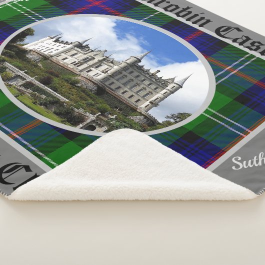 Dunrobin Castle Sutherland Spellan und Tartan Sherpadecke (3/4)