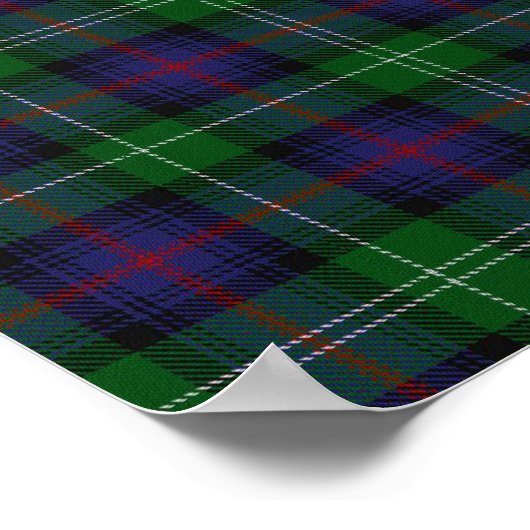 Dunrobin Castle Sutherland Tartan Poster (Ecke)