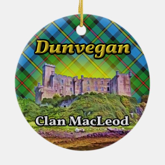 Dunvegan Castle Clan MacLeod Isle of Skye Schottla Keramik Ornament (Hinten)